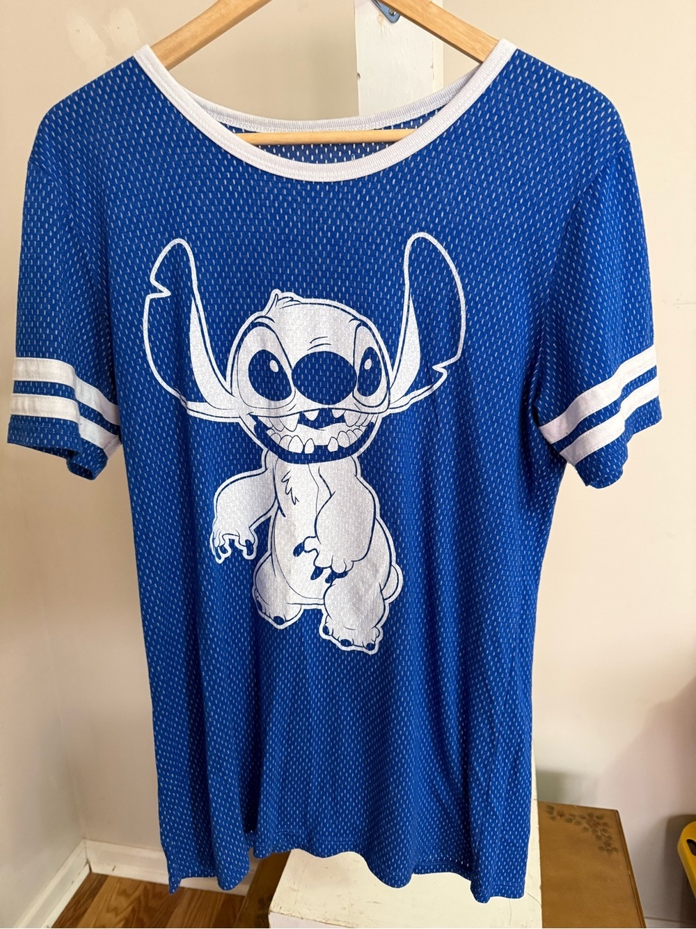 Disney Parks Stitch Mesh Jersey Shirt